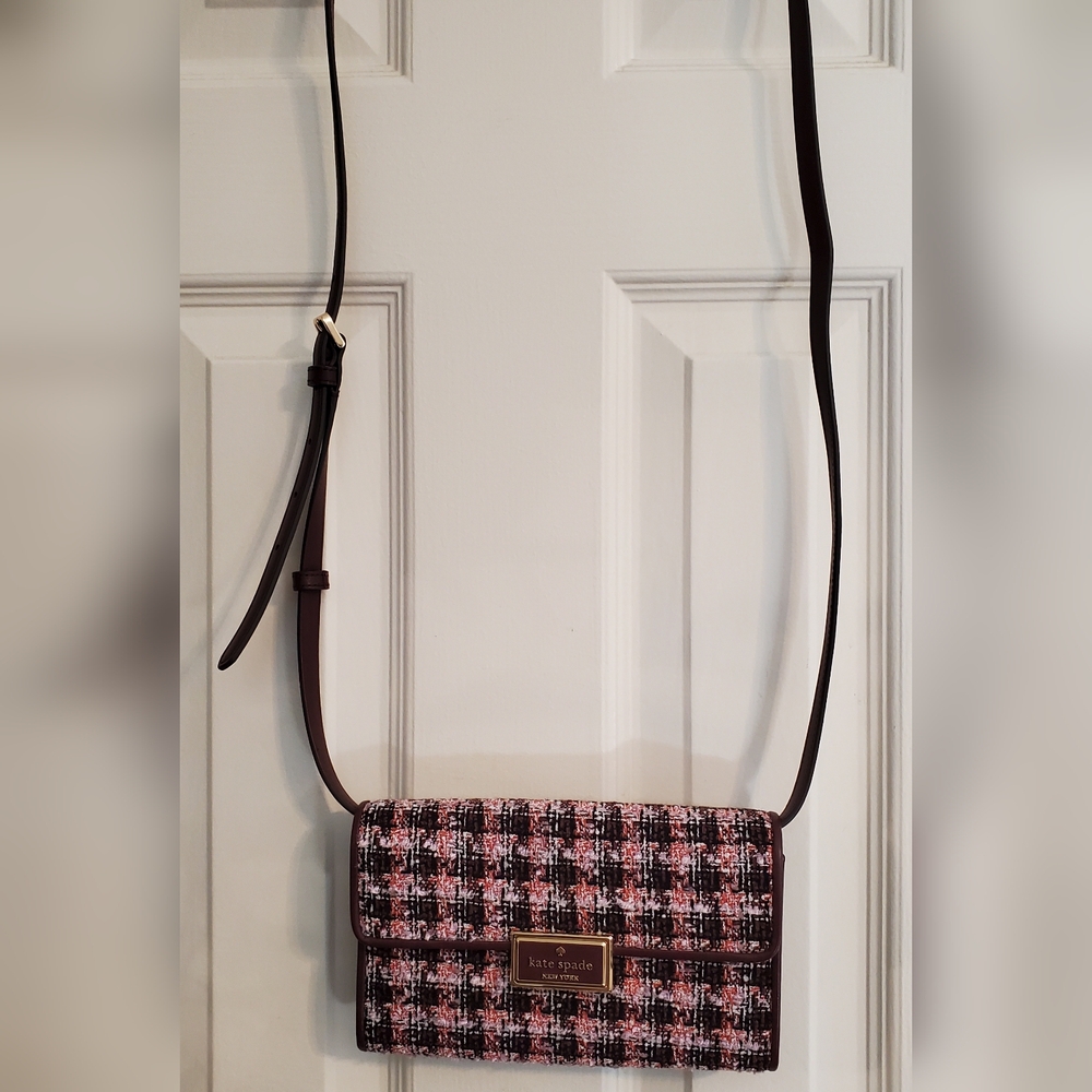 Kate Spade Reagan Tweed Crossbody Wallet